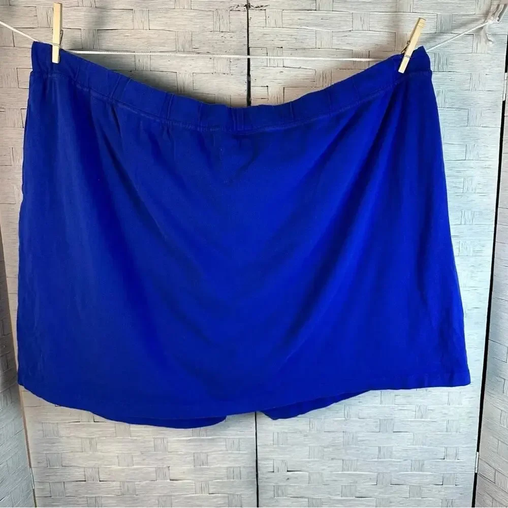 Women within net squirt with packets royal blue  ashleisure summer plus size‎